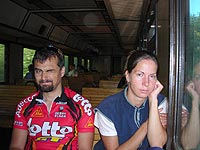 Андрей Исаченко и Мария Михайлова - едем из Выборга в Светогорск.